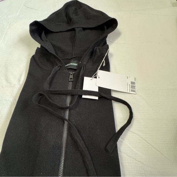Zadig and Voltaire Zipped Up Hooded Fine Merino Wool sweater small - Picture 16 of 16